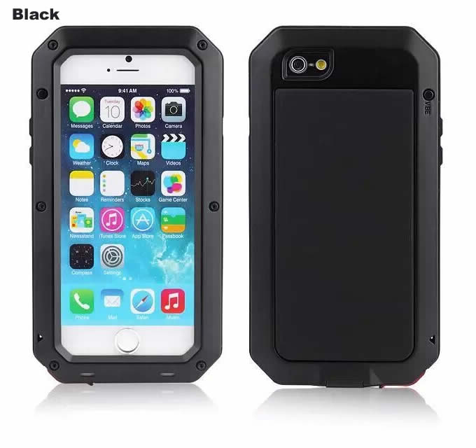 Aluminum Alloy Metal Glass Protection  Waterproof Shockproof  iPhone 6s 6 Plus Case Cover